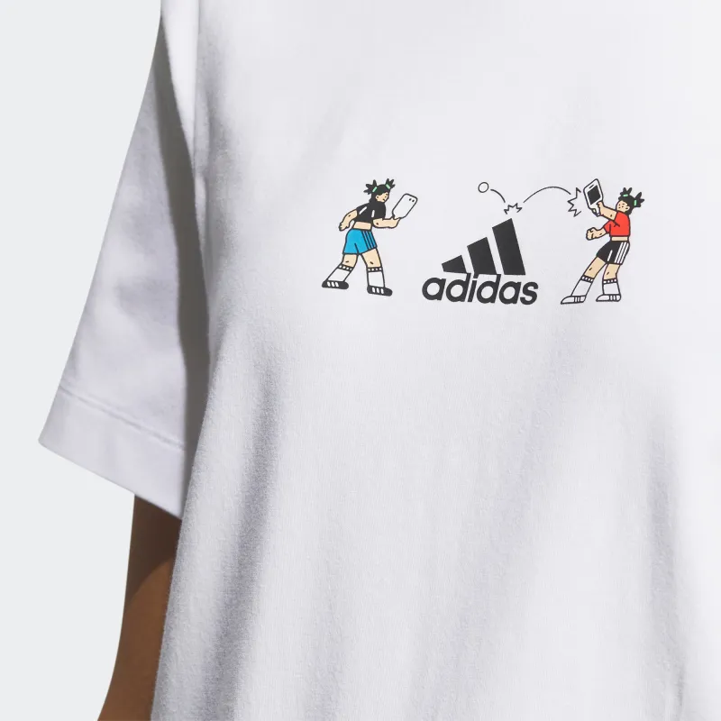 Adidas x SEEBIN Set in Sleeve T Shirt Women's White/Light Gray-4