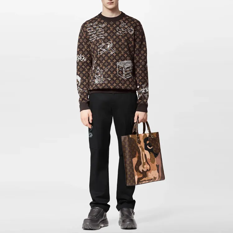 LOUIS VUITTON Pre Owned 2000s Monogram Wool Jumper-2