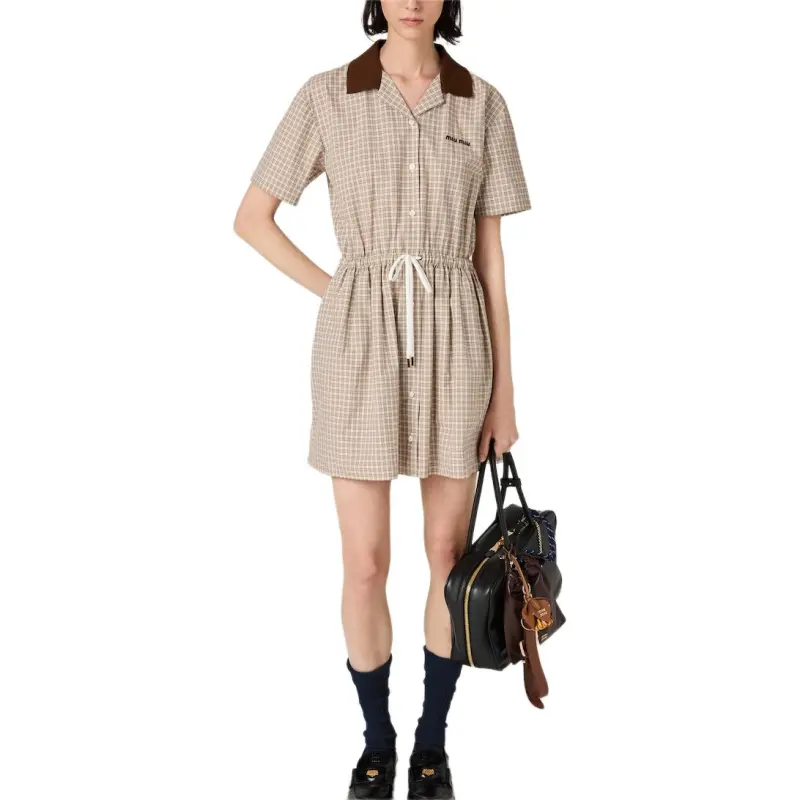MIU MIU Checked Mini Dress-2