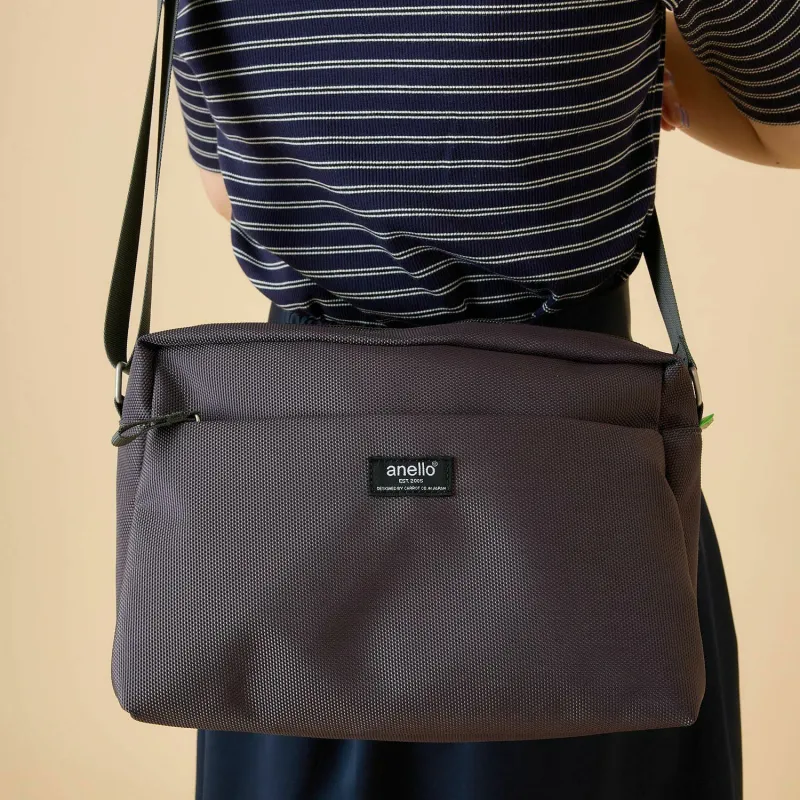 Anello Polyester Messenger Bag, Shoulder Bag, Crossbody Bag Women's Gray-2
