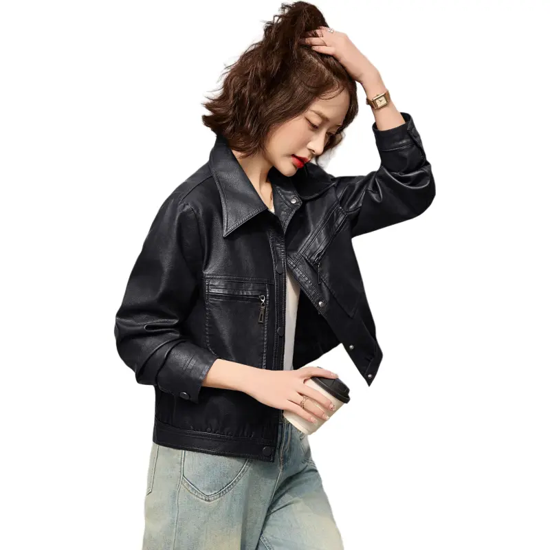 Yi Mengyuan Leather Jacket Women's-4