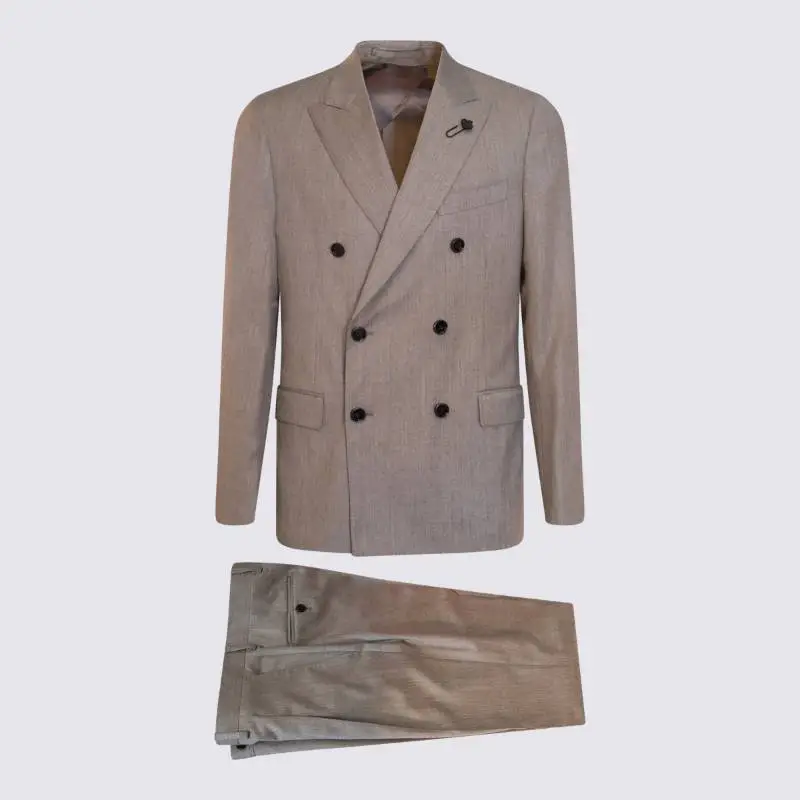 LARDINI Logo brooch Suit-6