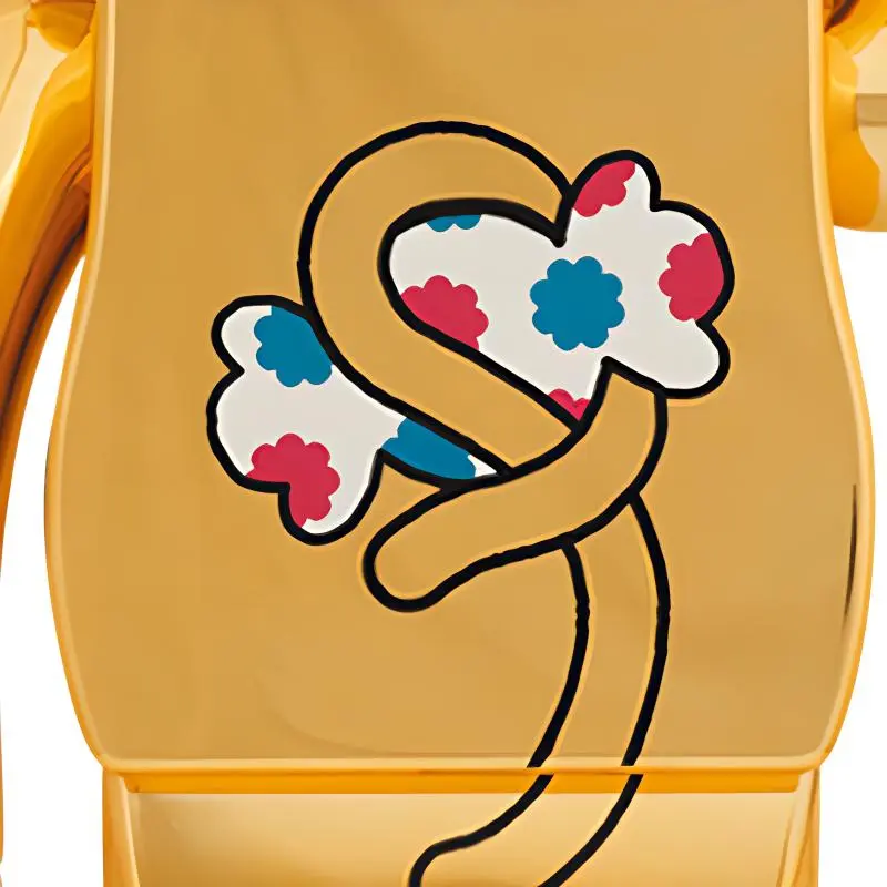 BE@RBRICK x FUJIYA 1000% Lucky Cat Peko Gold Luck Gold Plated Trendy Figures 70cm-3