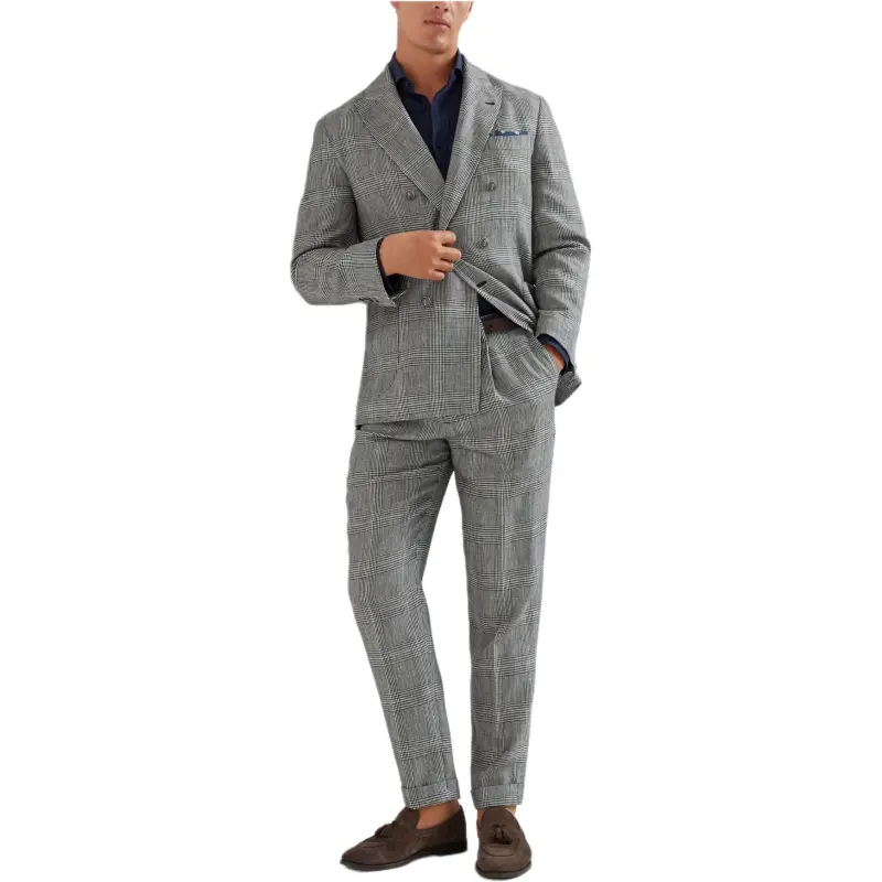 Brunello Cucinelli Prince Of Wales Deconstructed Blazer-1