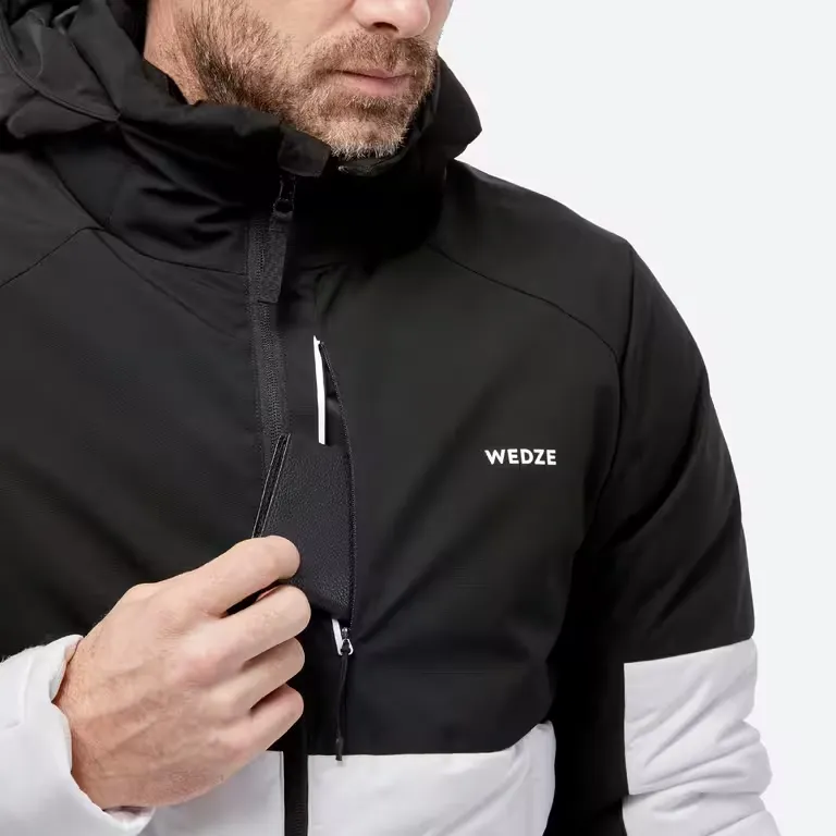 DECATHLON Puffer Jacket Men's Black White-5