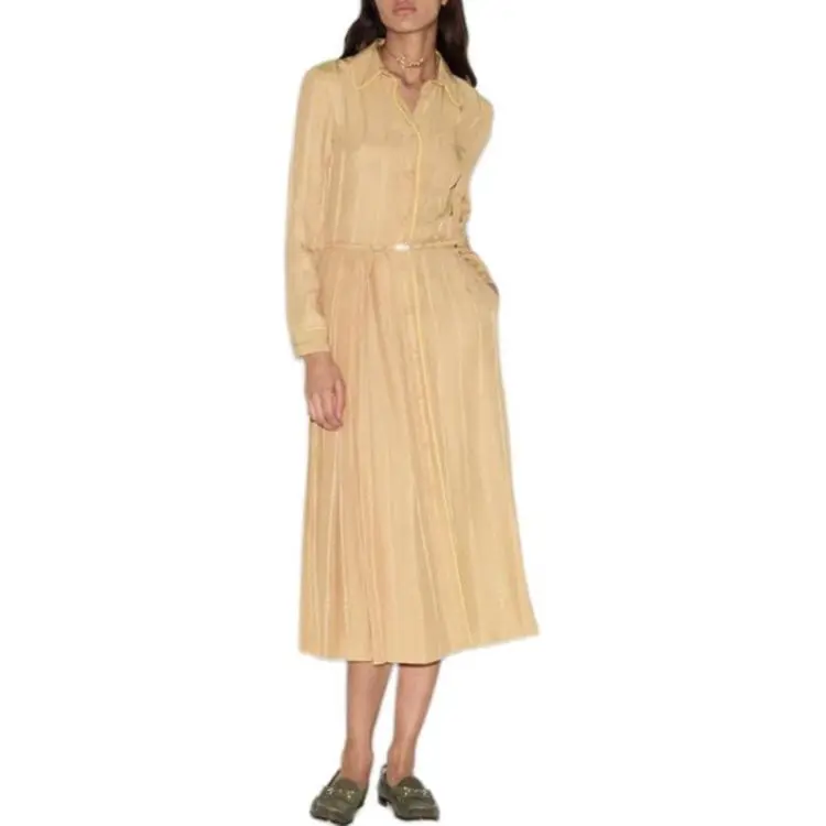 GUCCI SS25 Long Sleeved Dresses Women's Caramel-2
