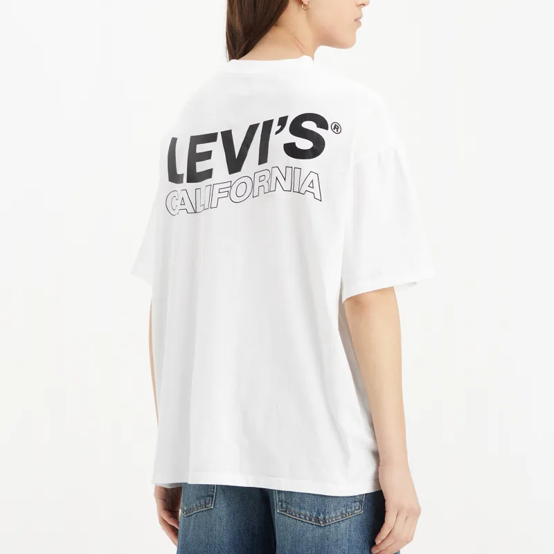 Levis T Shirts Women's White-3