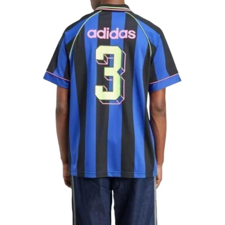 Adidas Originals T Shirt Men's Semi Fluorescent Blue/Black-2