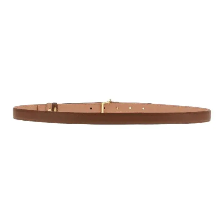 FENDI Calfskin, Leather, Metal Leather Belts Women's Brown 2CM-2