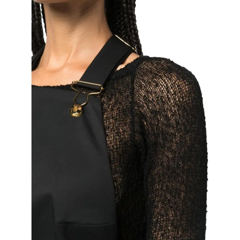 Patou Virgin Wool blend Pinafore Dress-4