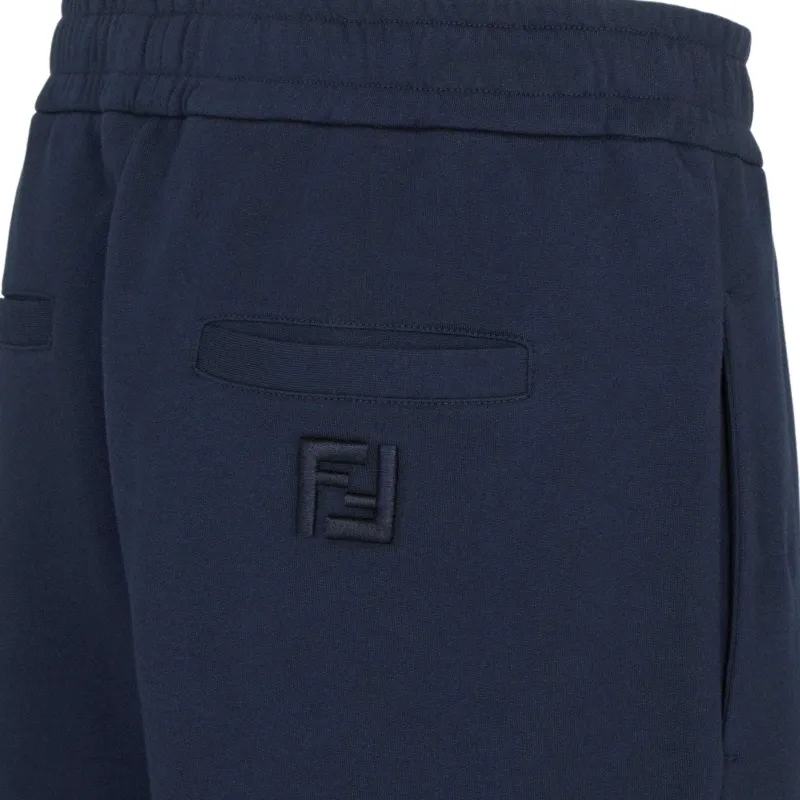 FENDI SS25 Knitted Sports Pants Men's Blue-3