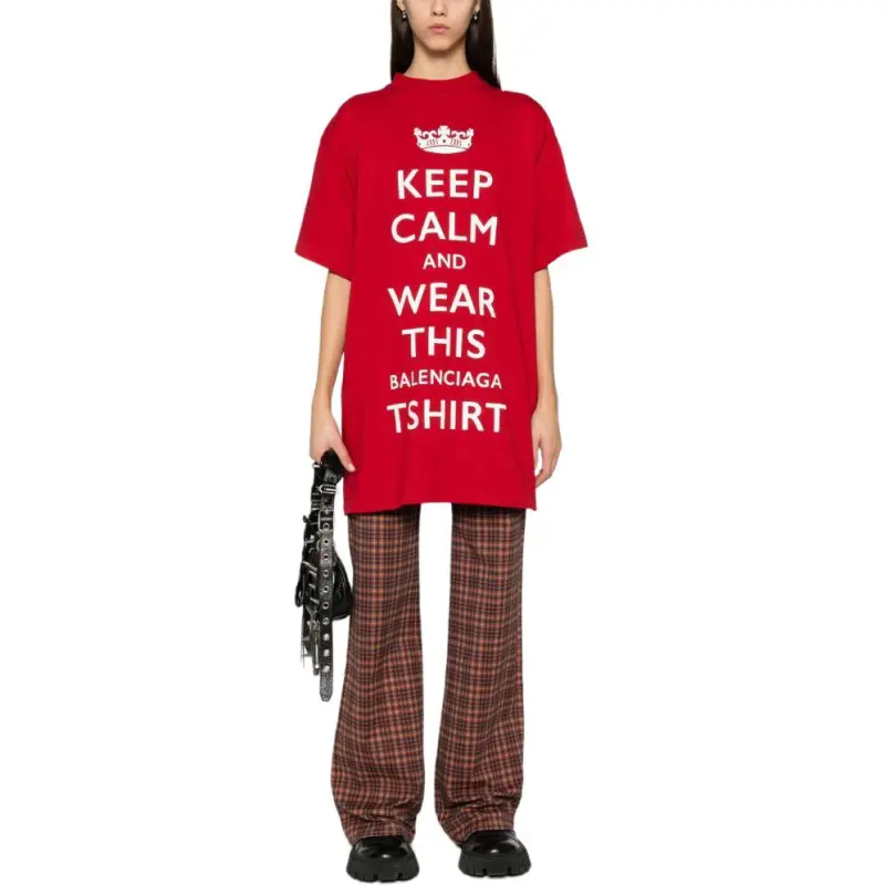 Balenciaga Logo Printed Crewneck T Shirt-2