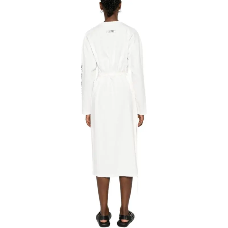 MM6 Maison Margiela Drop Shoulder Long T Shirt-4