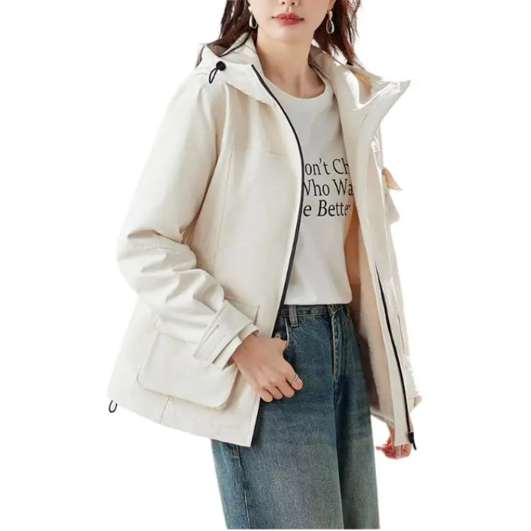 TERRE BLEUE Puffer Jacket Women's Beige-1