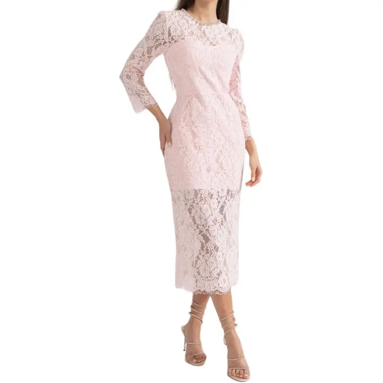 Self portrait Lace Embellished Midi Dress-3