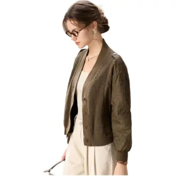 FENHONGMALI Puffer Jacket Women's Olive Green