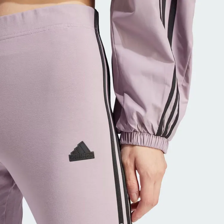 Adidas Future Icons 3-Stripes Leggings Knitted Sports Pants Women's Purple-4