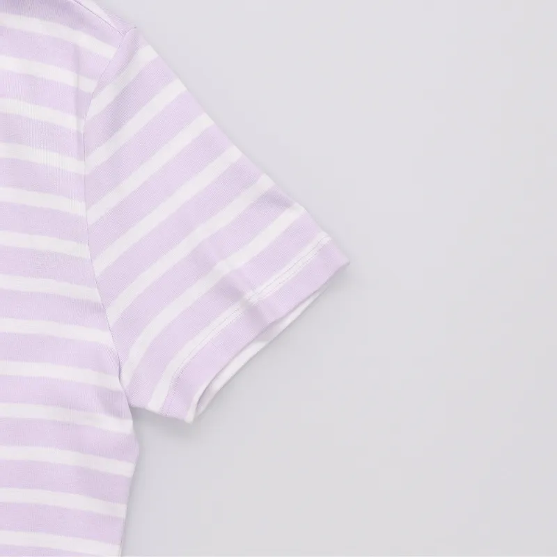 Tommy Hilfiger T-Shirt Women's Light Purple & White Striped-3