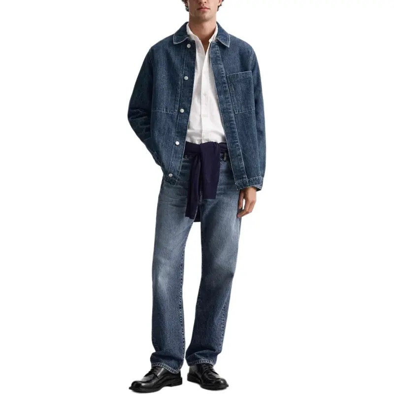 ZARA Denim Jackets Men Blue-3