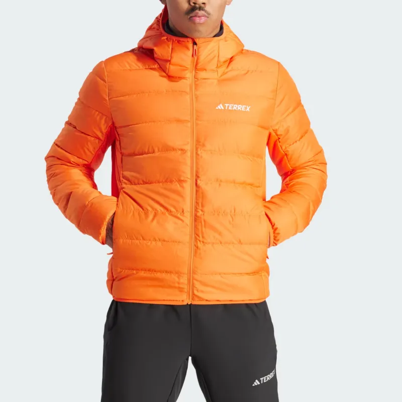 Adidas Terrex Multi Light Down Hooded Jacket Jackets Coats Men's Orange-1