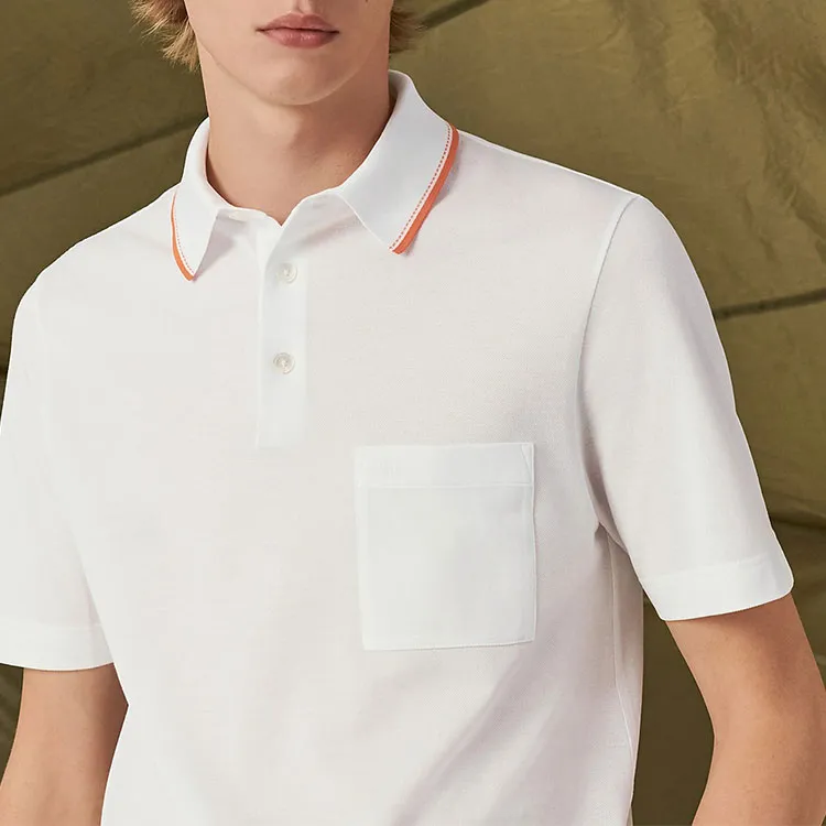 HERMES SS22 Polo Shirt Men's White-3