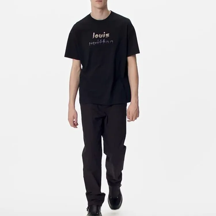 LOUIS VUITTON Bead Embroidered Cotton T shirt-3