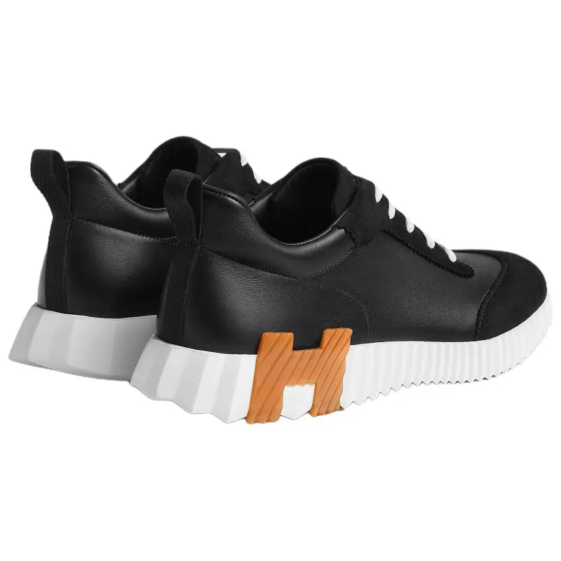 HERMES Bouncing Low Top Casual Shoes Men's Black-2