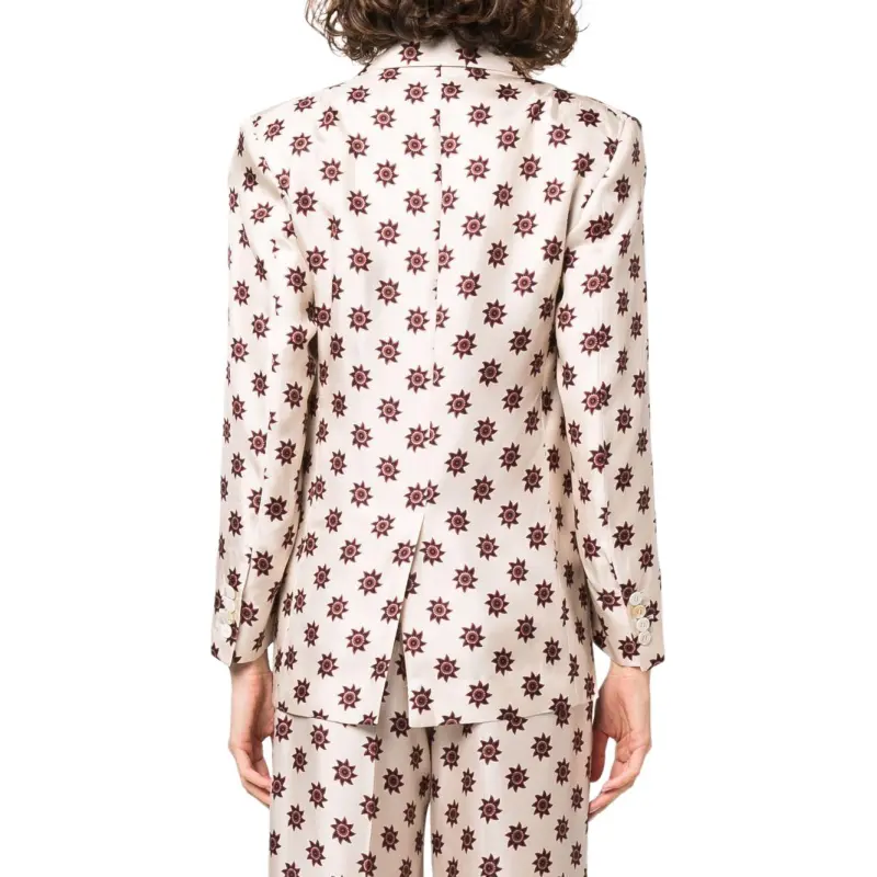 Alberto Biani Geometric pattern Silk Blazer-2