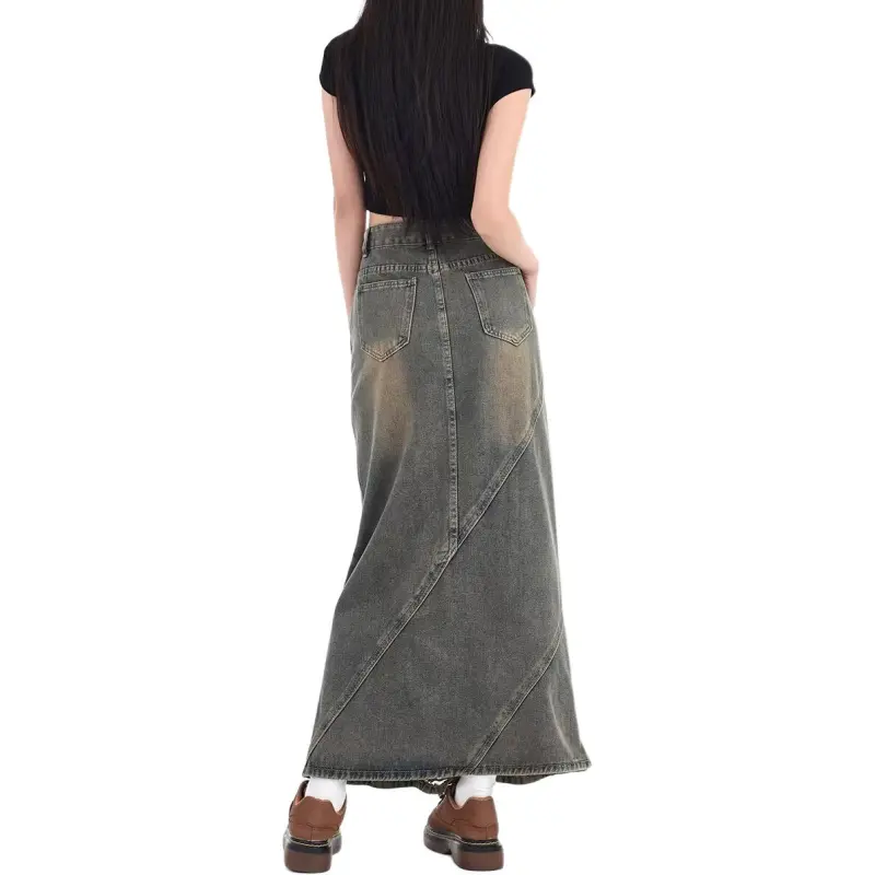 Concubine Zhu Denim Long Skirt Women's-4
