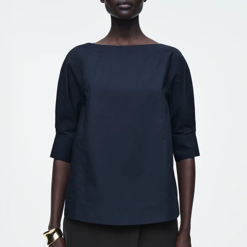 COS Shirts Women's Navy Blue-5