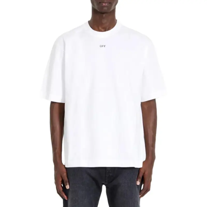 Off Logo Embroidered Crewneck T Shirt-2