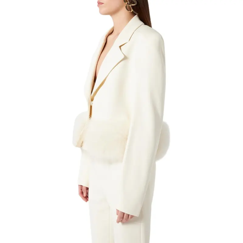 Blumarine Jackets & Coats Women's Ecru-4