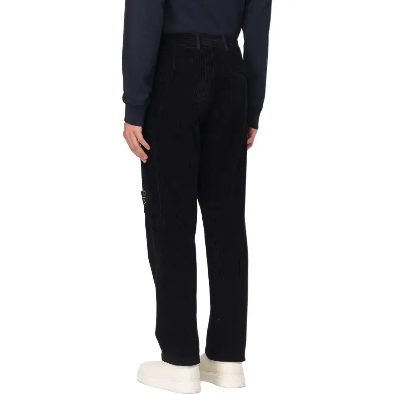 STONE ISLAND Logo Patch Corduroy Trousers-4