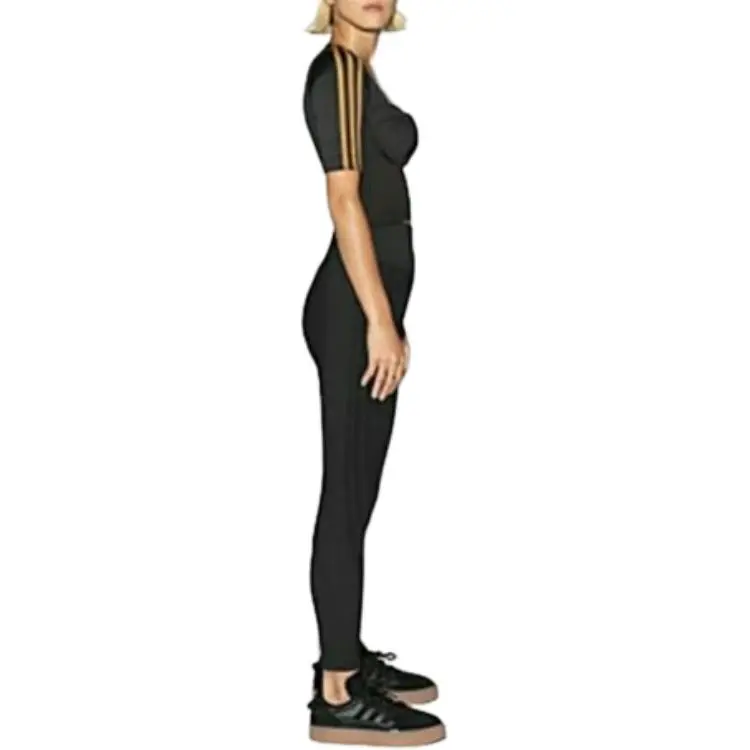 Adidas Ivy Park Circular Knit Crop Top Black-3