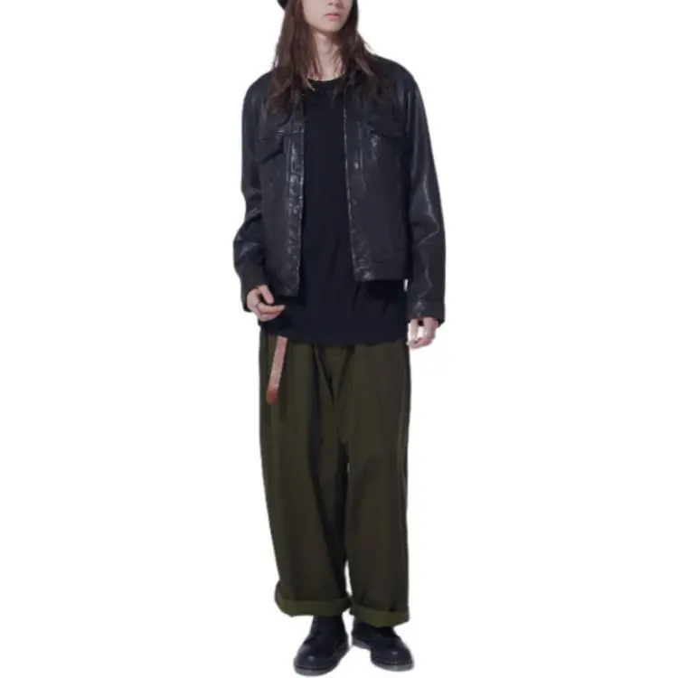 Yohji Yamamoto S'YTE FW24 Leather Jacket Unisex Black-4