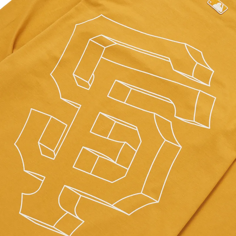 MLB T Shirt Unisex Mustard Yellow-4