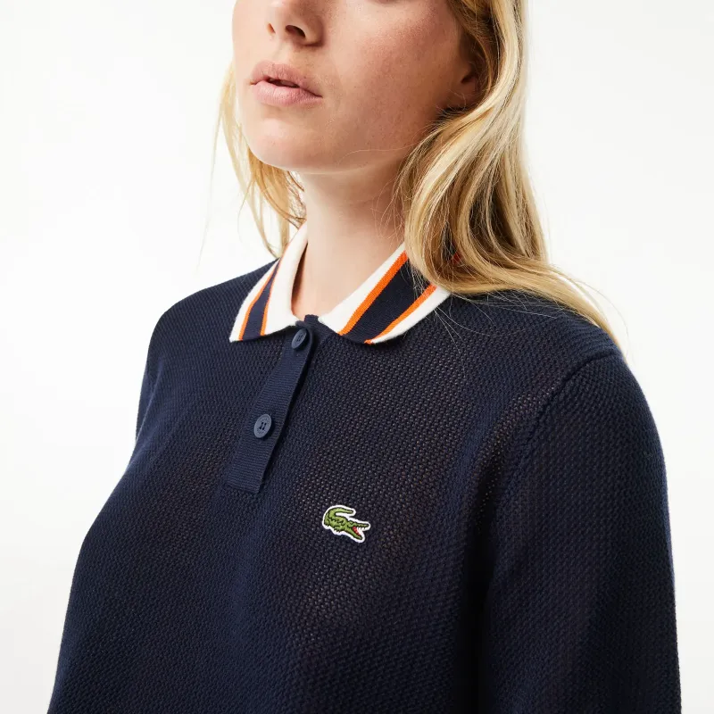 LACOSTE Polo Shirt Women's Marine Blue-3