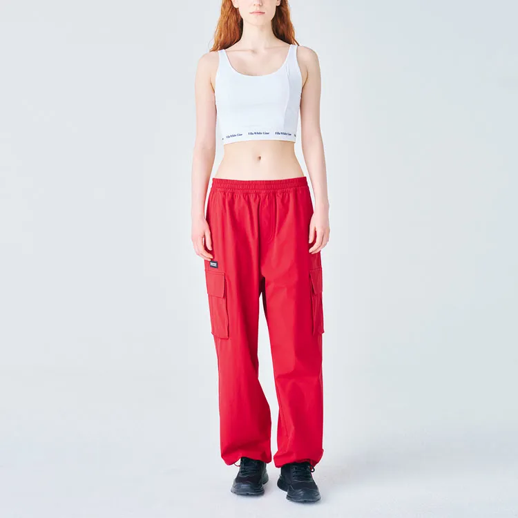 FILA Knitted Sweatpants Unisex Red-2