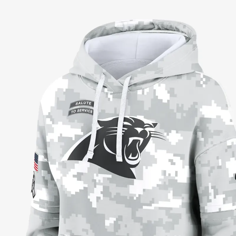 Nike Carolina Panthers Salute To Service Primary Edge Club Women's Nike Nfl Pullover Hoodie-3