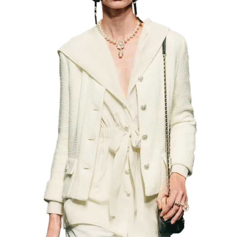 CHANEL SS23 23S Long-Sleeved Dresses Women's Light Yellow-2