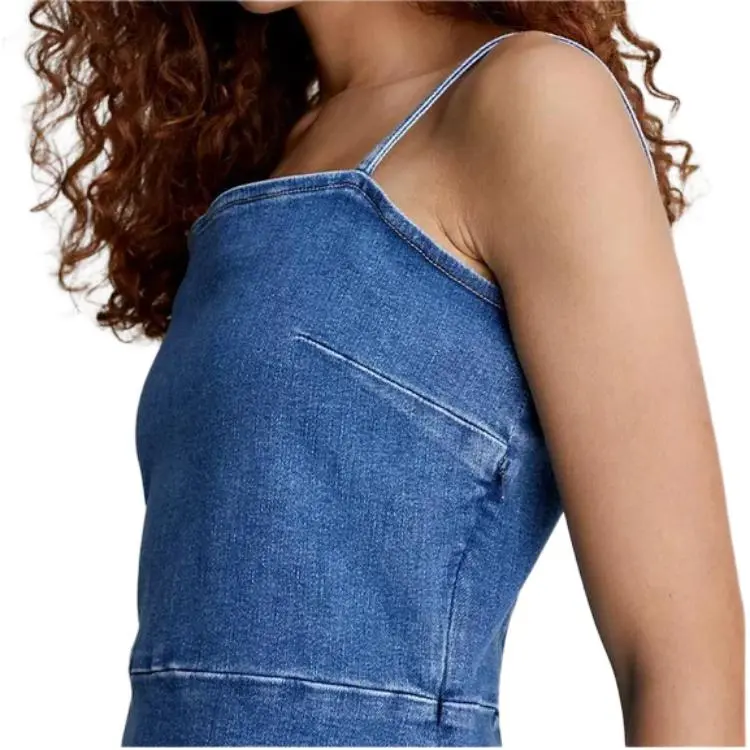 CALVIN KLEIN Slip Dress Women's Blue-4