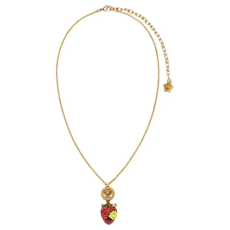 VERSACE Strawberry Garden Pendant Necklace-1