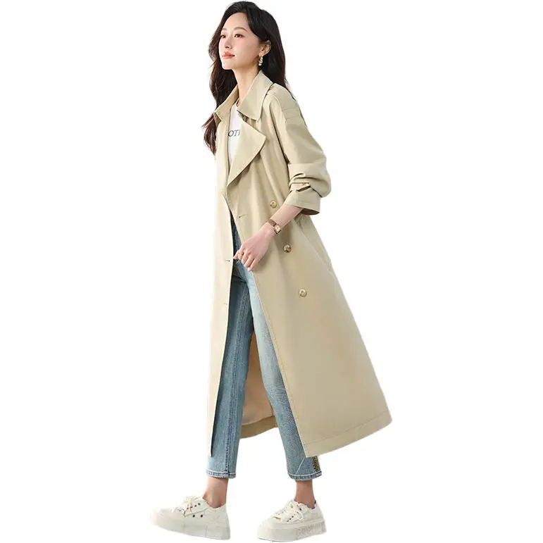 Yi Mengyuan Trench Coat Women's Licorice Green-3