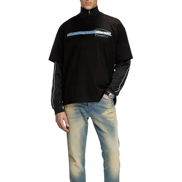 DIESEL Flocked logo T shirt-3