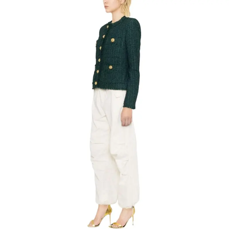BALMAIN Cropped Tweed Jacket-4