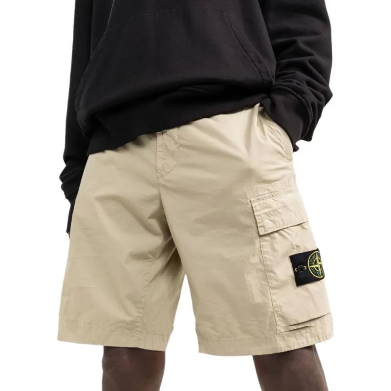 STONE ISLAND Cargo Shorts Men's Beige-4