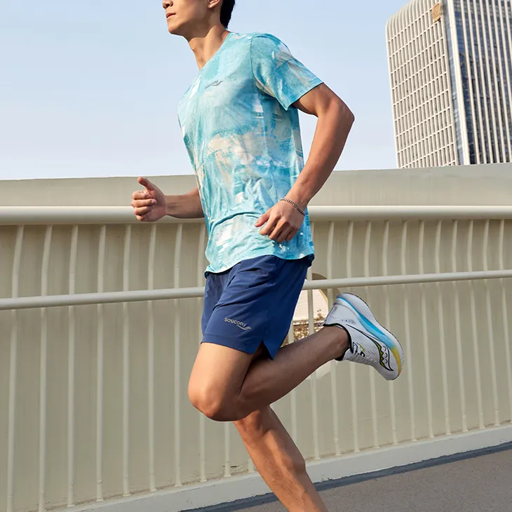 Saucony T Shirts Men Blue-4