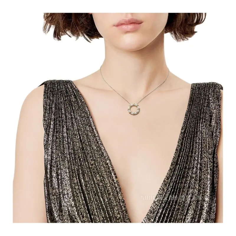 TIFFANY & CO. 18K Gold Platinum Diamond Necklaces Women's Silver-3