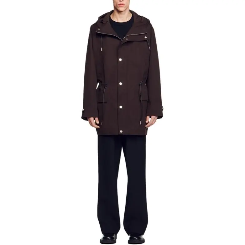 Sandro Drawstring waist Hooded Jacket-1