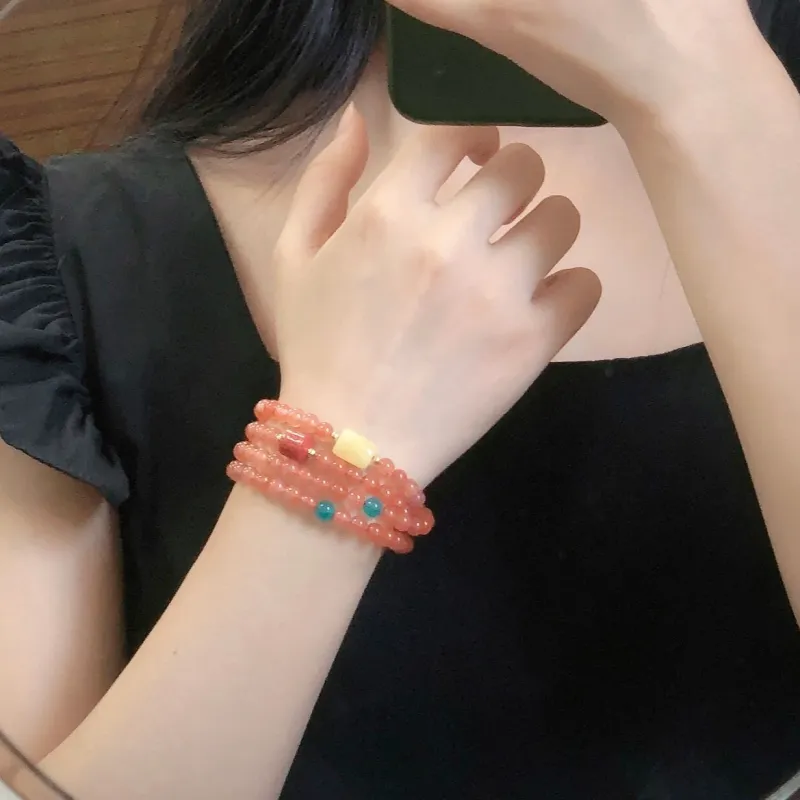 Fuxin Southern Red Agate Bracelets Women's-2